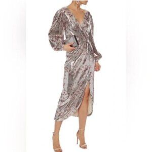 Johanna Ortiz Sequin Floral Midi Dress Size 10 | Deep V Back | Worn Once